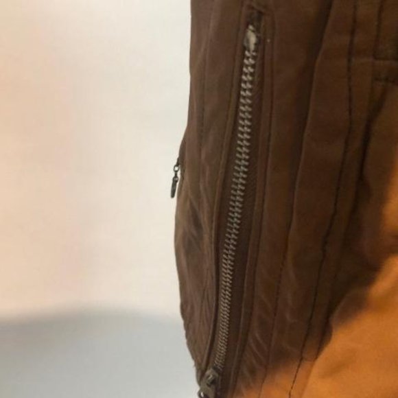 Vintage 60s-70s Beau Breed Cafe Racer Leather Jacket Brown size 44 - Picture 6 of 10